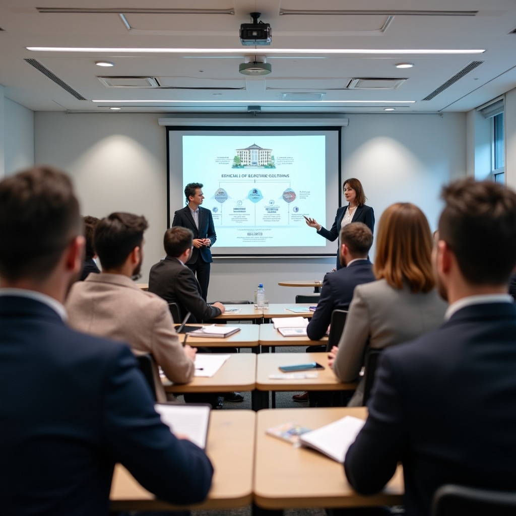 Corporate training session on financial education topics